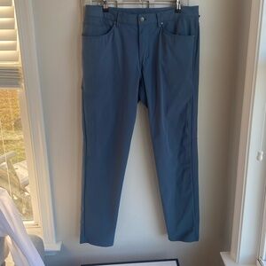 Lululemon gray blue ABC Slim-Fit 5 Pocket Pants Size 34 X 32